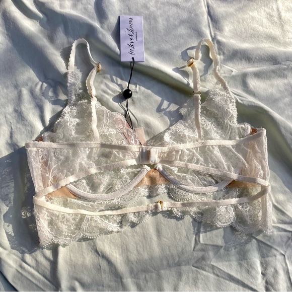 For Love And Lemons x Victoria Secret Bridal Collection Rare White Forever Bra - Picture 5 of 7